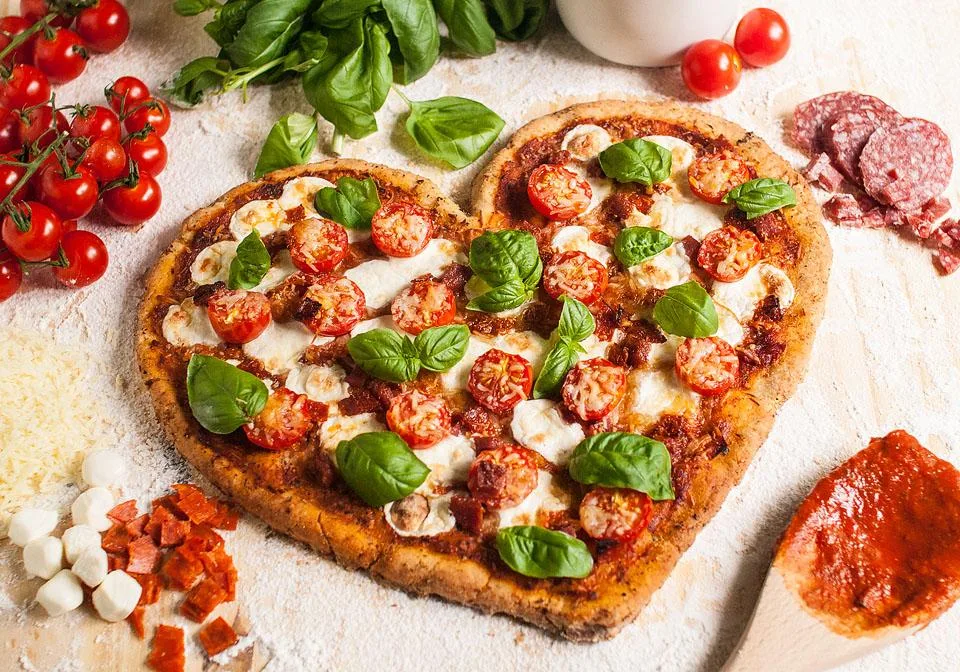 Budget-Friendly Romantic Dinner: Homemade Gluten-Free Heart Shaped Pizza