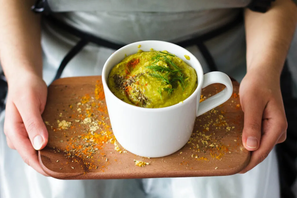 Budget-Friendly Romantic Dinner: Porcini Mushroom and Veggies Cream Soup (Vegan)