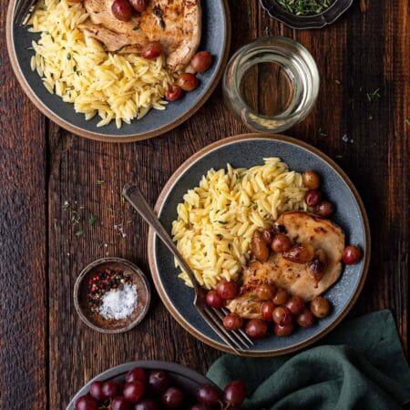 Budget-Friendly Romantic Dinner: Skillet Chicken and Roasted Grapes with Shallots & Thyme